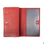 Leren dames portemonnee van rood leer met RFID