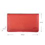 Leren dames portemonnee van rood leer met RFID