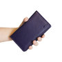 Dames portemonnee van donkerpaars leer met RFID
