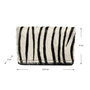 Leren Dames Portemonnee Zwart met een Zebra Print