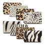 Leren Dames Portemonnee Zwart met een Zebra Print