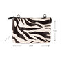 Leren Crossbody Tasje Zwart Buffelleer met Zebra Print