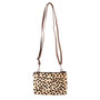 Leren Portemonnee Tasje Bruin Leer met Cheetah Print