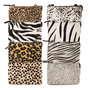 Leren Portemonnee Tasje Bruin Leer met Luipaard Print