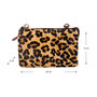 Leren Portemonnee Tasje Bruin Leer met Jaguar Print
