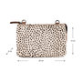 Leren Portemonnee Tasje Bruin Leer met Cheetah Print