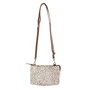 Leren Portemonnee Tasje Bruin Leer met Cheetah Print
