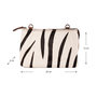 Leren Schoudertasje Bruin Leer met Zebra Print