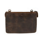 Leren Crossbody Tasje Bruin Leer met Zebra Print