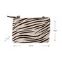 Leren Portemonnee Tasje Zwart Leer met Zebra Print