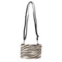 Leren Portemonnee Tasje Zwart Leer met Zebra Print