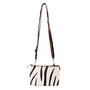 Leren Clutch van Donkerbruin Leer met Zebra Print