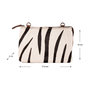 Leren Clutch van Donkerbruin Leer met Zebra Print