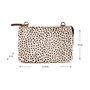 Bruin Leren Schoudertasje met Cheetah Print
