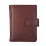 Leren Pasjeshouder met Cardprotector Donkerrood