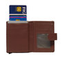 Leren Pasjeshouder met Cardprotector Donkerrood