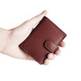 Leren Pasjeshouder met Cardprotector Donkerrood