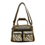 Leren Westernbag Donkerbruin met een Zebra Print