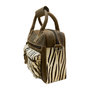 Leren Westernbag Donkerbruin met een Zebra Print