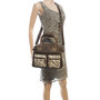 Leren Westernbag Donkerbruin met een Zebra Print