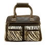 Leren Westernbag Donkerbruin met een Zebra Print