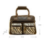 Leren Westernbag Donkerbruin met een Zebra Print