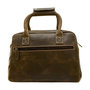 Leren Westernbag Donkerbruin met een Zebra Print