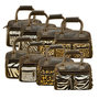 Leren westernbag donkerbruin met een jaguar print
