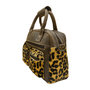 Leren westernbag donkerbruin met een jaguar print