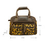Leren westernbag donkerbruin met een jaguar print