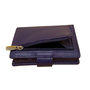 Leren Mini Portemonnee met Cardprotector Donkerpaars