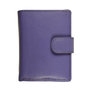 Leren Mini Portemonnee met Cardprotector Paars