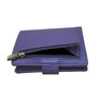 Leren Mini Portemonnee met Cardprotector Paars
