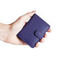 Leren Mini Portemonnee met Cardprotector Paars