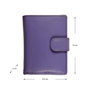 Leren Mini Portemonnee met Cardprotector Paars