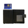 Leren Pashouder met Aluminium Cardprotector Zwart