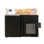 Leren Pashouder met Aluminium Cardprotector Zwart