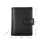 Leren Pashouder met Aluminium Cardprotector Zwart