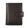 Leren Mini Portemonnee met Cardprotector Donkerbruin