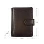 Leren Mini Portemonnee met Cardprotector Donkerbruin