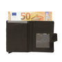 Leren Mini Portemonnee met Cardprotector Donkerbruin