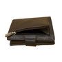 Leren Mini Portemonnee met Cardprotector Donkerbruin