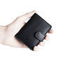 Leren Pasjeshouder met Cardprotector Donkerblauw