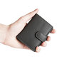 Leren Mini Portemonnee met Card Protector Grijs
