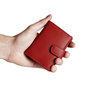 Leren Pasjeshouder met Aluminium Card Protector Rood