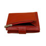 Leren Pasjeshouder met Aluminium Card Protector Rood