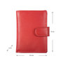 Leren Pasjeshouder met Aluminium Card Protector Rood