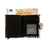 Leren Mini Portemonnee Zwart met Cardprotector en Zebra Print