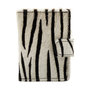 Leren Mini Portemonnee Zwart met Cardprotector en Zebra Print