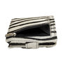Leren Mini Portemonnee Zwart met Cardprotector en Zebra Print